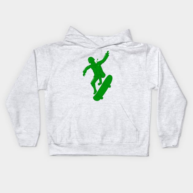 Toy solider Air Grab Trick Kids Hoodie by MisterThi